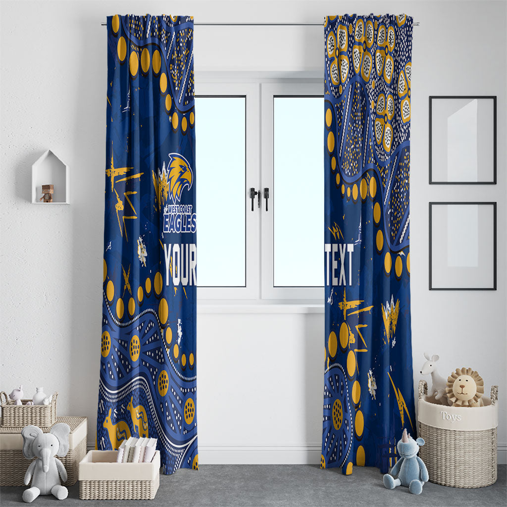 Personalized West Coast Eagles Window Curtain Aboriginal Pattern with Graffiti Style