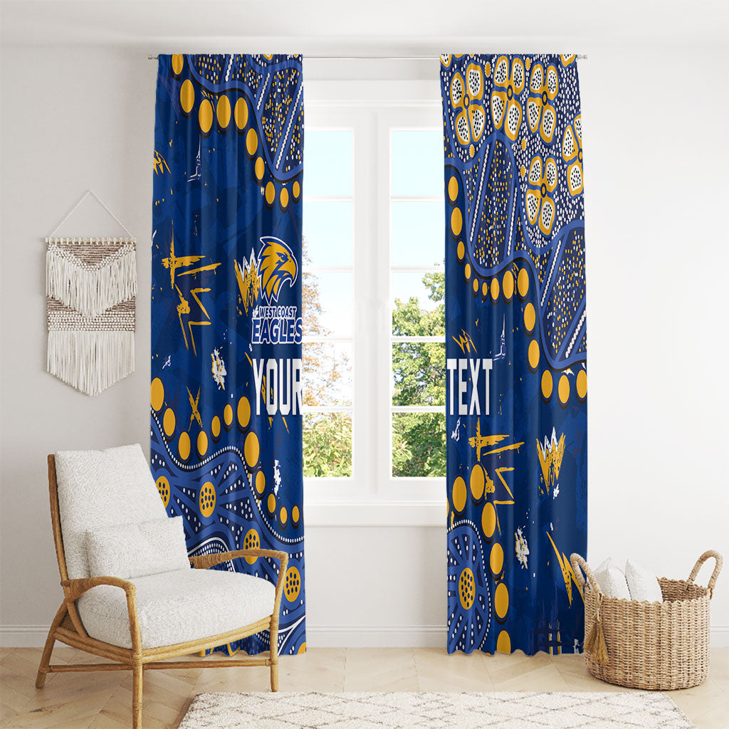Personalized West Coast Eagles Window Curtain Aboriginal Pattern with Graffiti Style