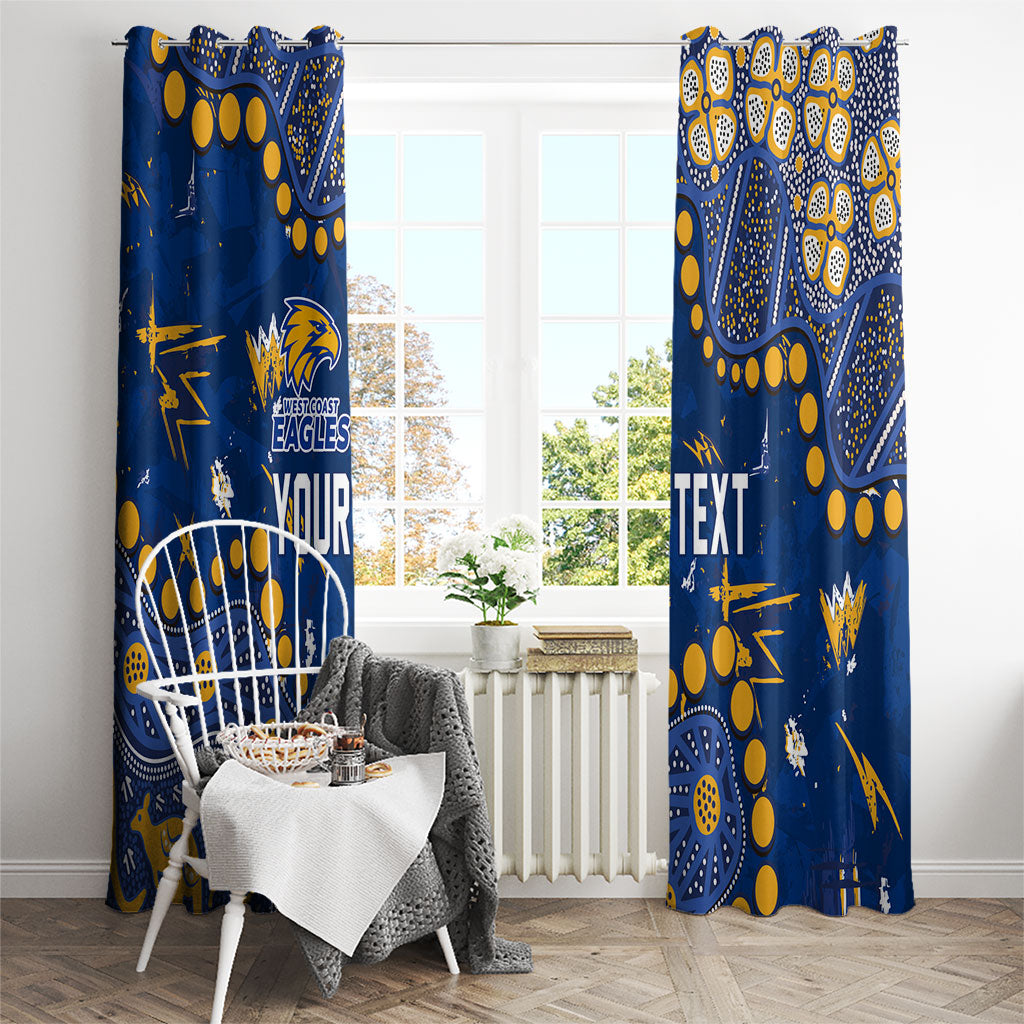 Personalized West Coast Eagles Window Curtain Aboriginal Pattern with Graffiti Style