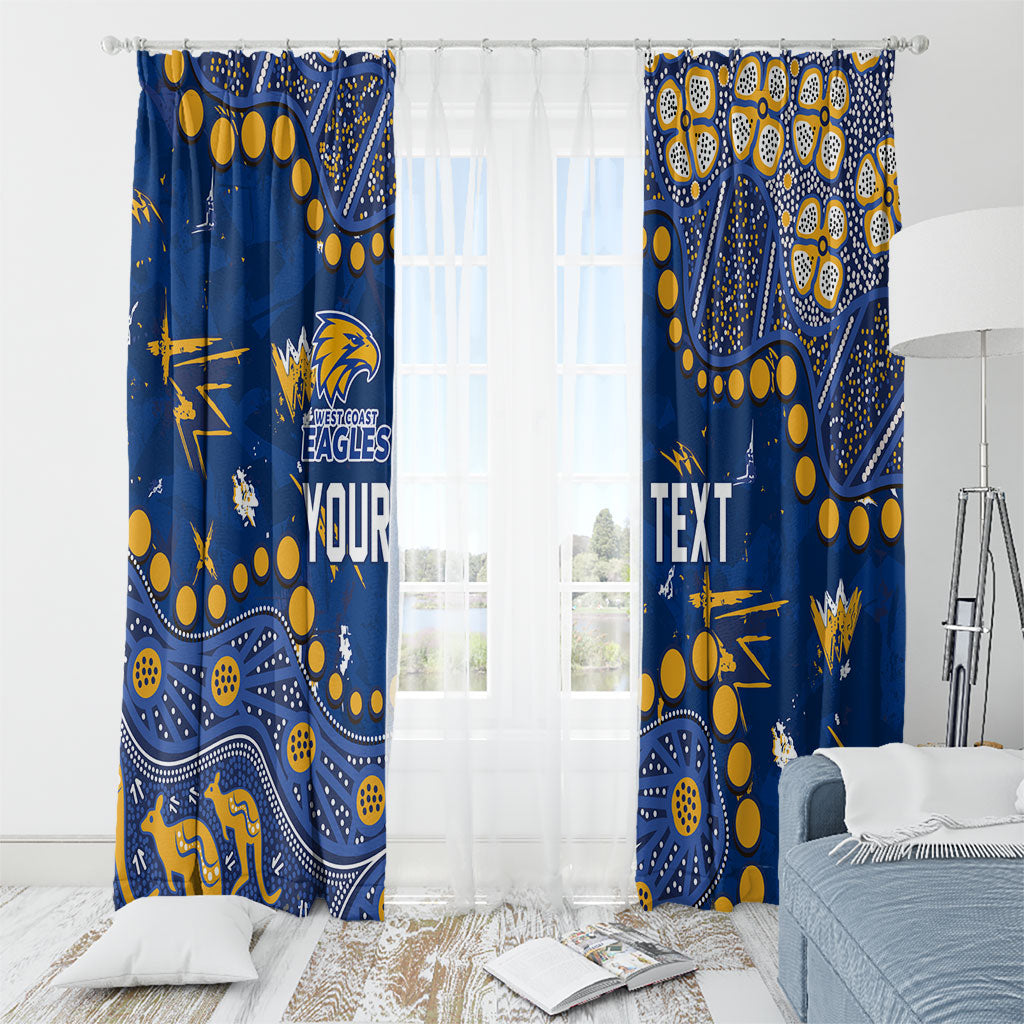 Personalized West Coast Eagles Window Curtain Aboriginal Pattern with Graffiti Style