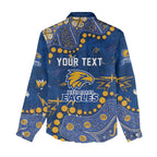 Personalized West Coast Eagles Women Casual Shirt Aboriginal Pattern with Graffiti Style