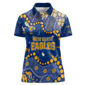 Personalized West Coast Eagles Women Polo Shirt Aboriginal Pattern with Graffiti Style