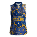 Personalized West Coast Eagles Women Sleeveless Polo Shirt Aboriginal Pattern with Graffiti Style