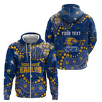 Personalized West Coast Eagles Zip Hoodie Aboriginal Pattern with Graffiti Style