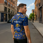 Personalized West Coast Eagles Zipper Polo Shirt Aboriginal Pattern with Graffiti Style
