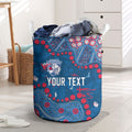 Personalized Western Bulldogs Laundry Basket Aboriginal Pattern with Graffiti Style