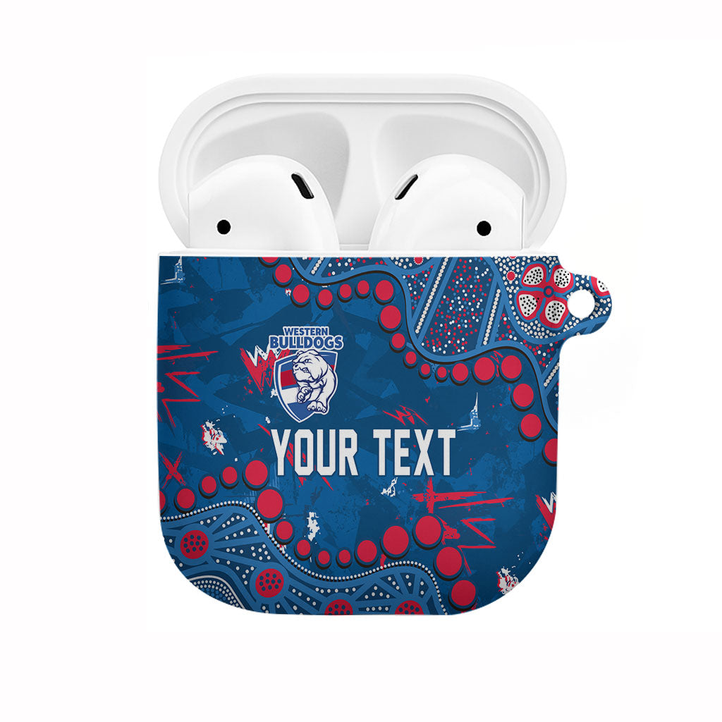 Personalized Western Bulldogs AirPods Case Aboriginal Pattern with Graffiti Style