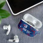 Personalized Western Bulldogs AirPods Case Aboriginal Pattern with Graffiti Style