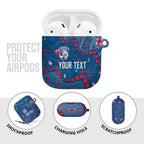 Personalized Western Bulldogs AirPods Case Aboriginal Pattern with Graffiti Style