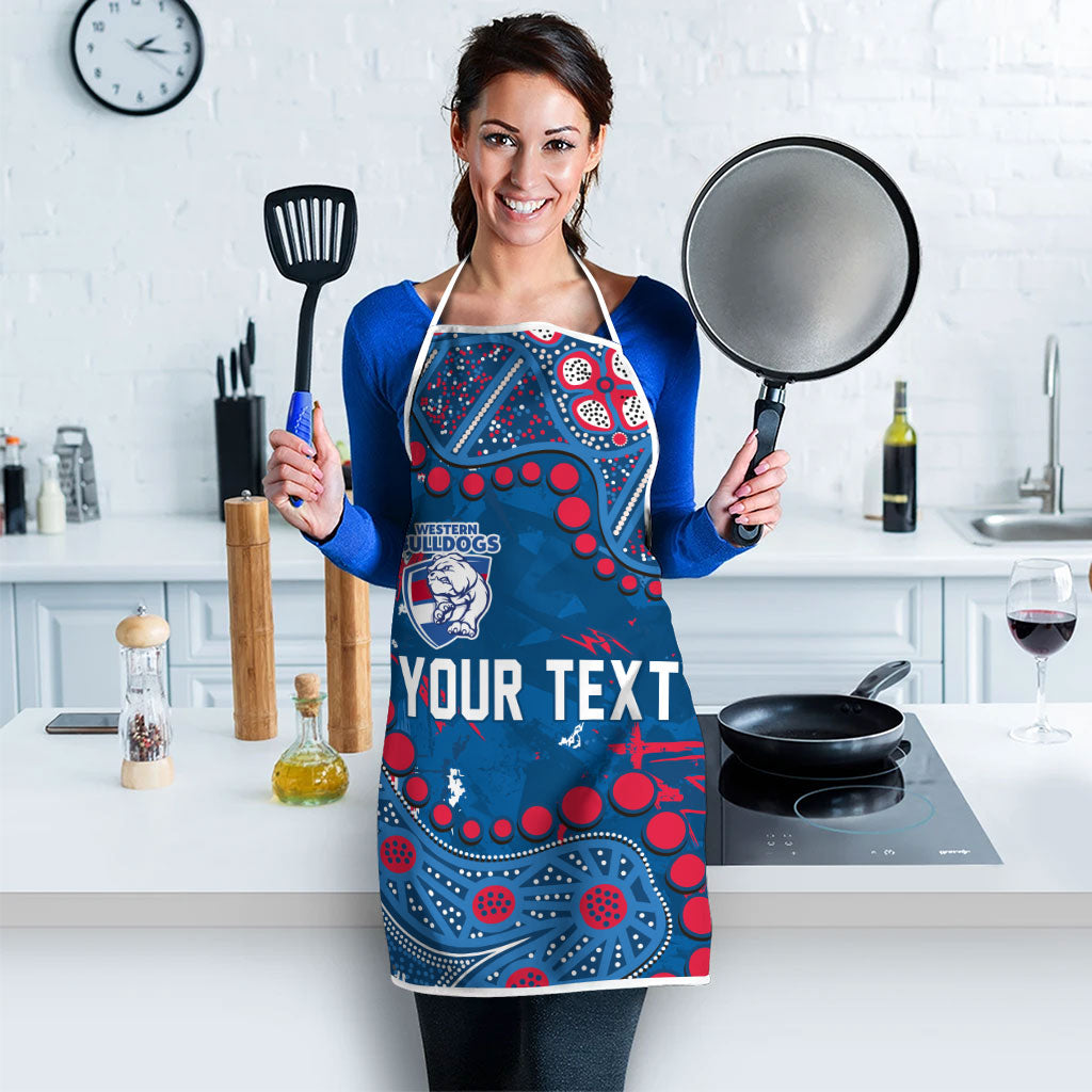 Personalized Western Bulldogs Apron Aboriginal Pattern with Graffiti Style
