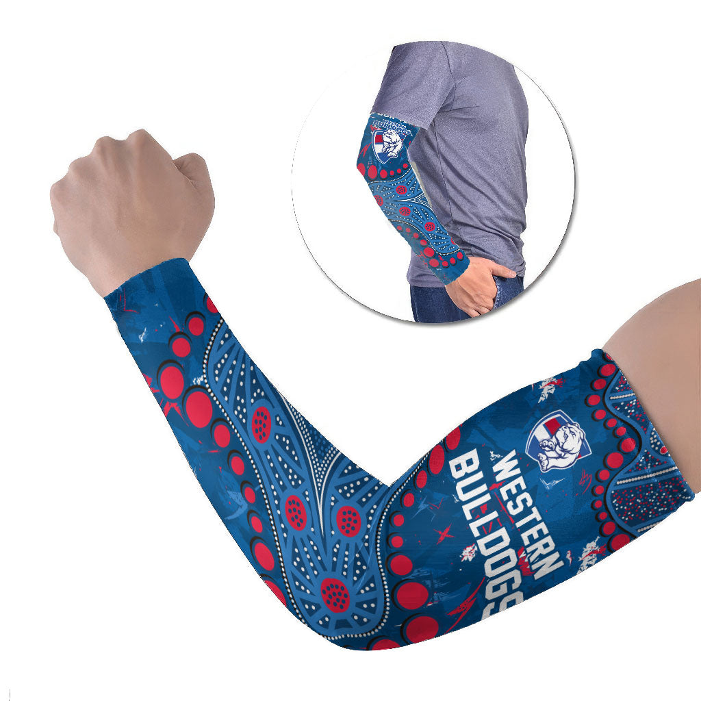 Personalized Western Bulldogs Arm Sleeves Aboriginal Pattern with Graffiti Style