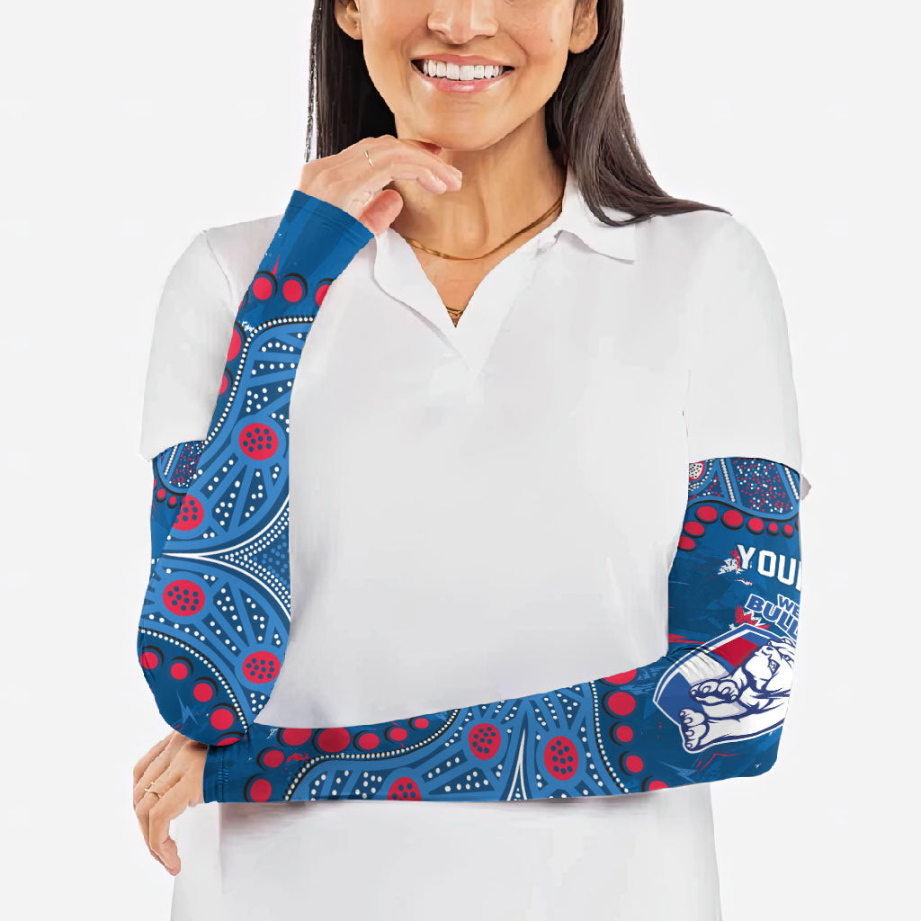 Personalized Western Bulldogs Arm Sleeves Aboriginal Pattern with Graffiti Style
