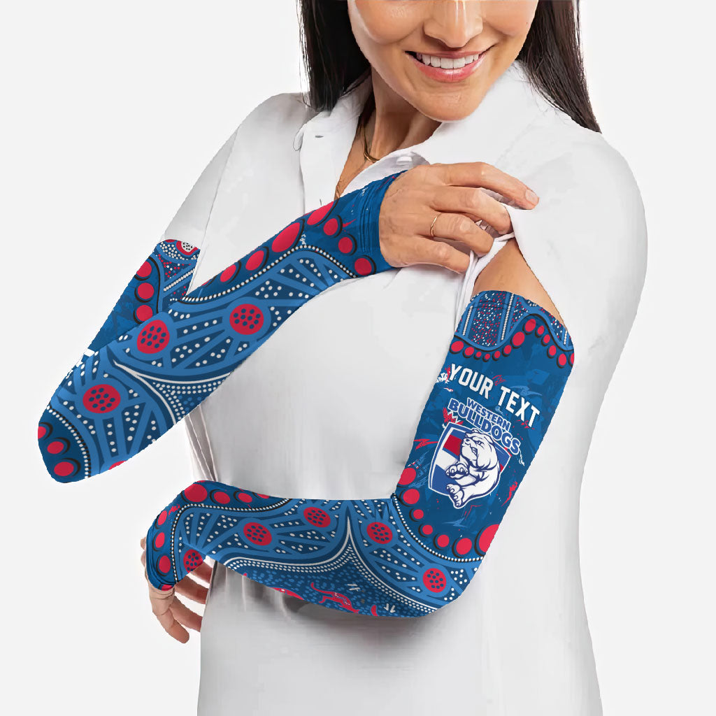 Personalized Western Bulldogs Arm Sleeves Aboriginal Pattern with Graffiti Style