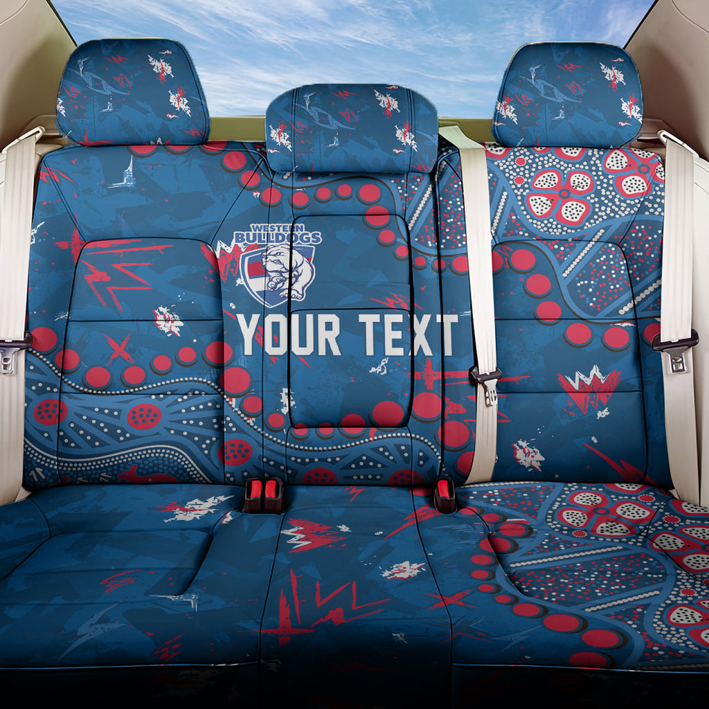 Personalized Western Bulldogs Back Car Seat Cover Aboriginal Pattern with Graffiti Style