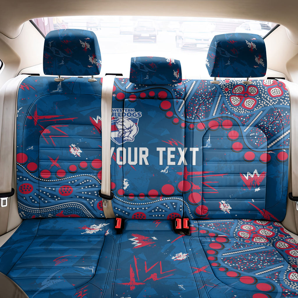 Personalized Western Bulldogs Back Car Seat Cover Aboriginal Pattern with Graffiti Style
