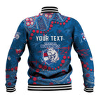 Personalized Western Bulldogs Baseball Jacket Aboriginal Pattern with Graffiti Style