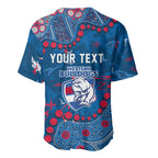 Personalized Western Bulldogs Baseball Jersey Aboriginal Pattern with Graffiti Style