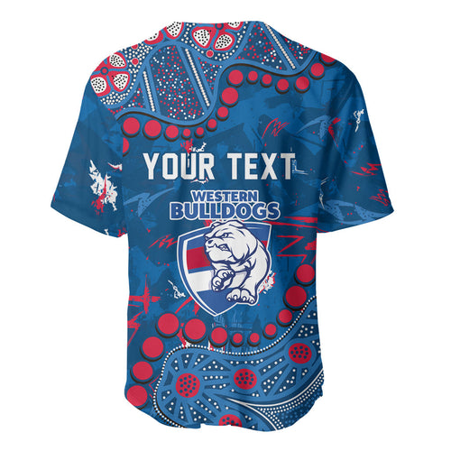Personalized Western Bulldogs Baseball Jersey Aboriginal Pattern with Graffiti Style