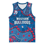 Personalized Western Bulldogs Basketball Jersey Aboriginal Pattern with Graffiti Style