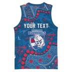 Personalized Western Bulldogs Basketball Jersey Aboriginal Pattern with Graffiti Style