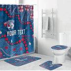 Personalized Western Bulldogs Bathroom Set Aboriginal Pattern with Graffiti Style
