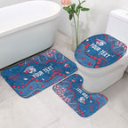 Personalized Western Bulldogs Bathroom Set Aboriginal Pattern with Graffiti Style