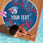 Personalized Western Bulldogs Beach Blanket Aboriginal Pattern with Graffiti Style