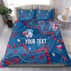Personalized Western Bulldogs Bedding Set Aboriginal Pattern with Graffiti Style