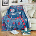 Personalized Western Bulldogs Blanket Aboriginal Pattern with Graffiti Style