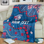 Personalized Western Bulldogs Blanket Aboriginal Pattern with Graffiti Style