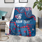 Personalized Western Bulldogs Blanket Aboriginal Pattern with Graffiti Style