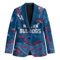 Personalized Western Bulldogs Blazer Aboriginal Pattern with Graffiti Style