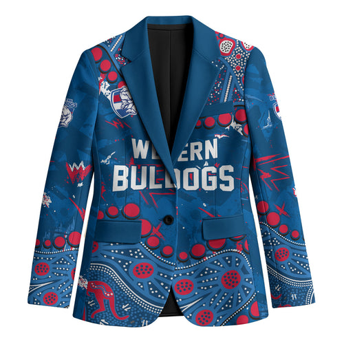 Personalized Western Bulldogs Blazer Aboriginal Pattern with Graffiti Style