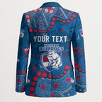 Personalized Western Bulldogs Blazer Aboriginal Pattern with Graffiti Style