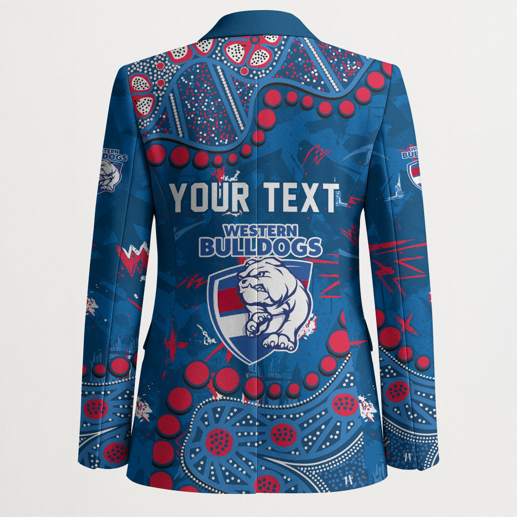 Personalized Western Bulldogs Blazer Aboriginal Pattern with Graffiti Style