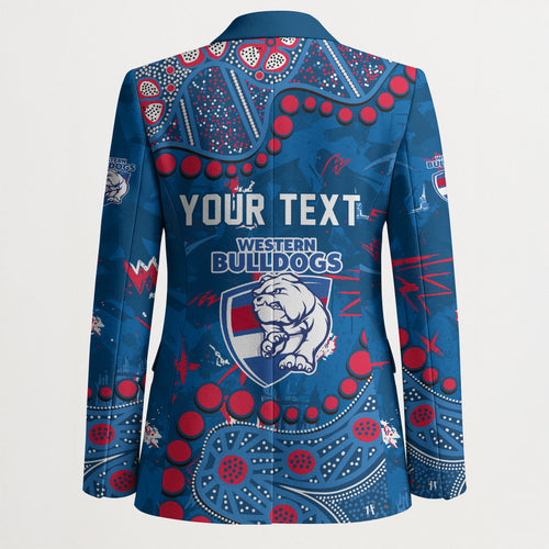 Personalized Western Bulldogs Blazer Aboriginal Pattern with Graffiti Style