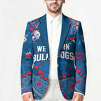 Personalized Western Bulldogs Blazer Aboriginal Pattern with Graffiti Style