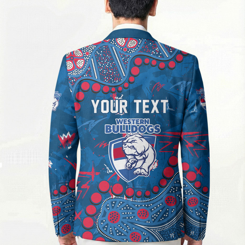 Personalized Western Bulldogs Blazer Aboriginal Pattern with Graffiti Style