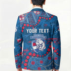 Personalized Western Bulldogs Blazer Aboriginal Pattern with Graffiti Style