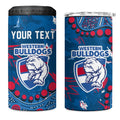 Personalized Western Bulldogs 4 in 1 Can Cooler Tumbler Aboriginal Pattern with Graffiti Style