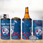 Personalized Western Bulldogs 4 in 1 Can Cooler Tumbler Aboriginal Pattern with Graffiti Style