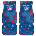Personalized Western Bulldogs Car Mats Aboriginal Pattern with Graffiti Style