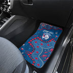 Personalized Western Bulldogs Car Mats Aboriginal Pattern with Graffiti Style