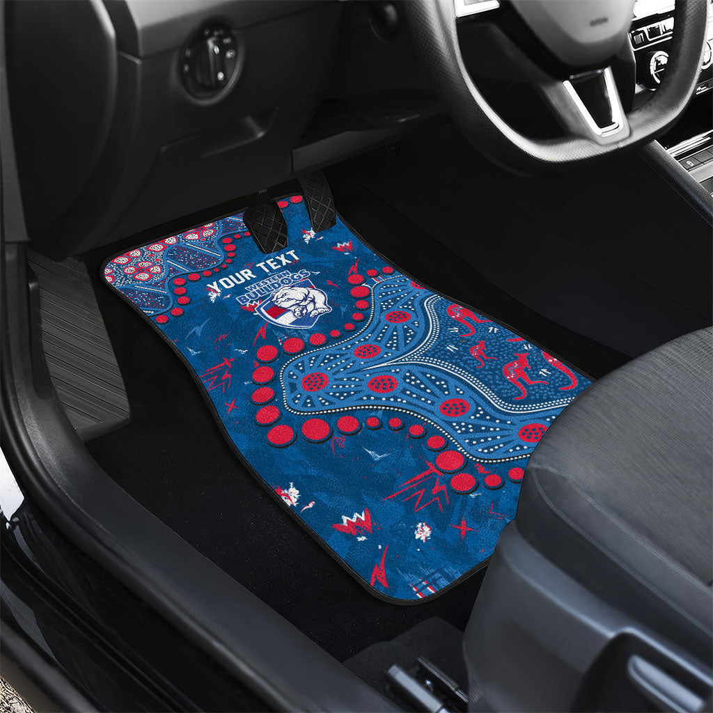 Personalized Western Bulldogs Car Mats Aboriginal Pattern with Graffiti Style