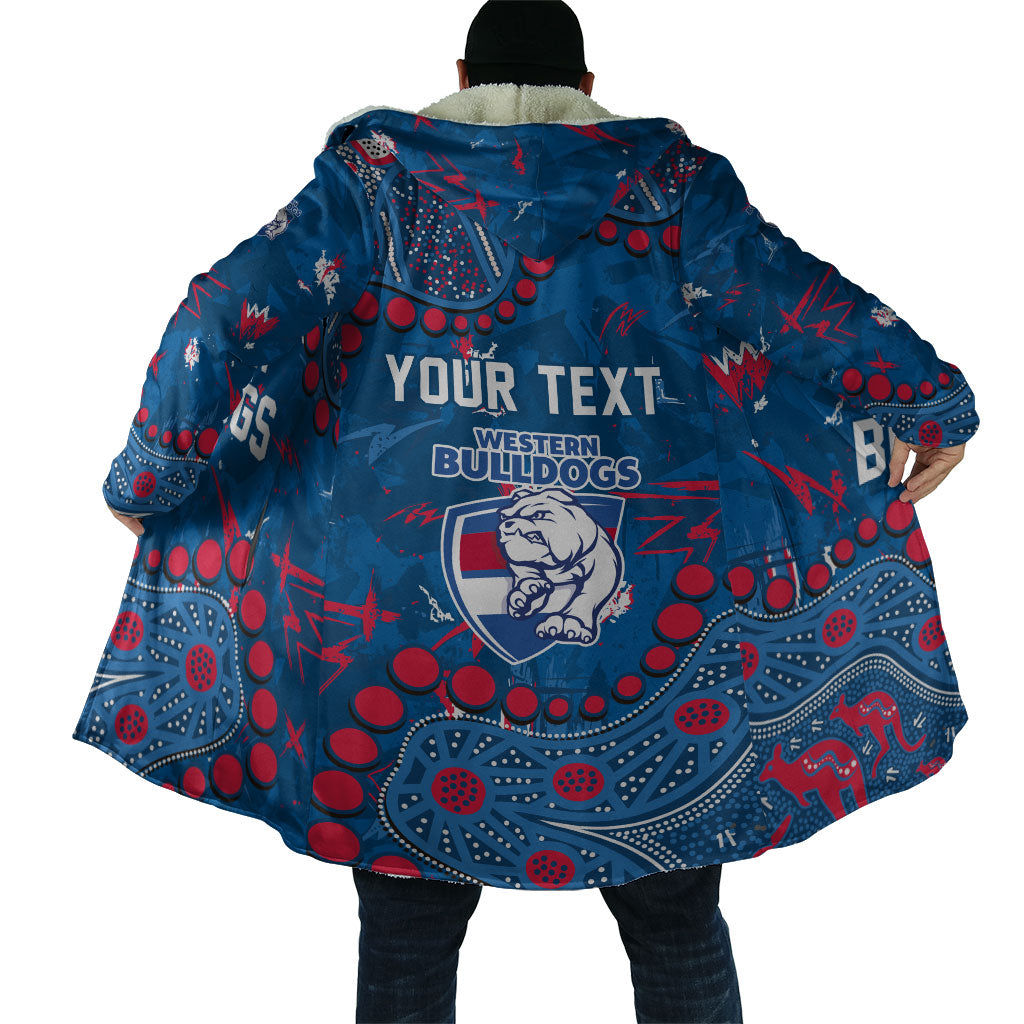 Personalized Western Bulldogs Cloak Aboriginal Pattern with Graffiti Style