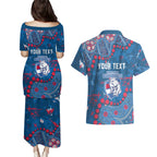 Personalized Western Bulldogs Couples Matching Puletasi and Hawaiian Shirt Aboriginal Pattern with Graffiti Style