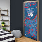 Personalized Western Bulldogs Door Cover Aboriginal Pattern with Graffiti Style