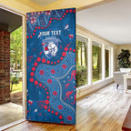 Personalized Western Bulldogs Door Cover Aboriginal Pattern with Graffiti Style