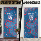 Personalized Western Bulldogs Door Cover Aboriginal Pattern with Graffiti Style
