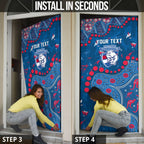 Personalized Western Bulldogs Door Cover Aboriginal Pattern with Graffiti Style